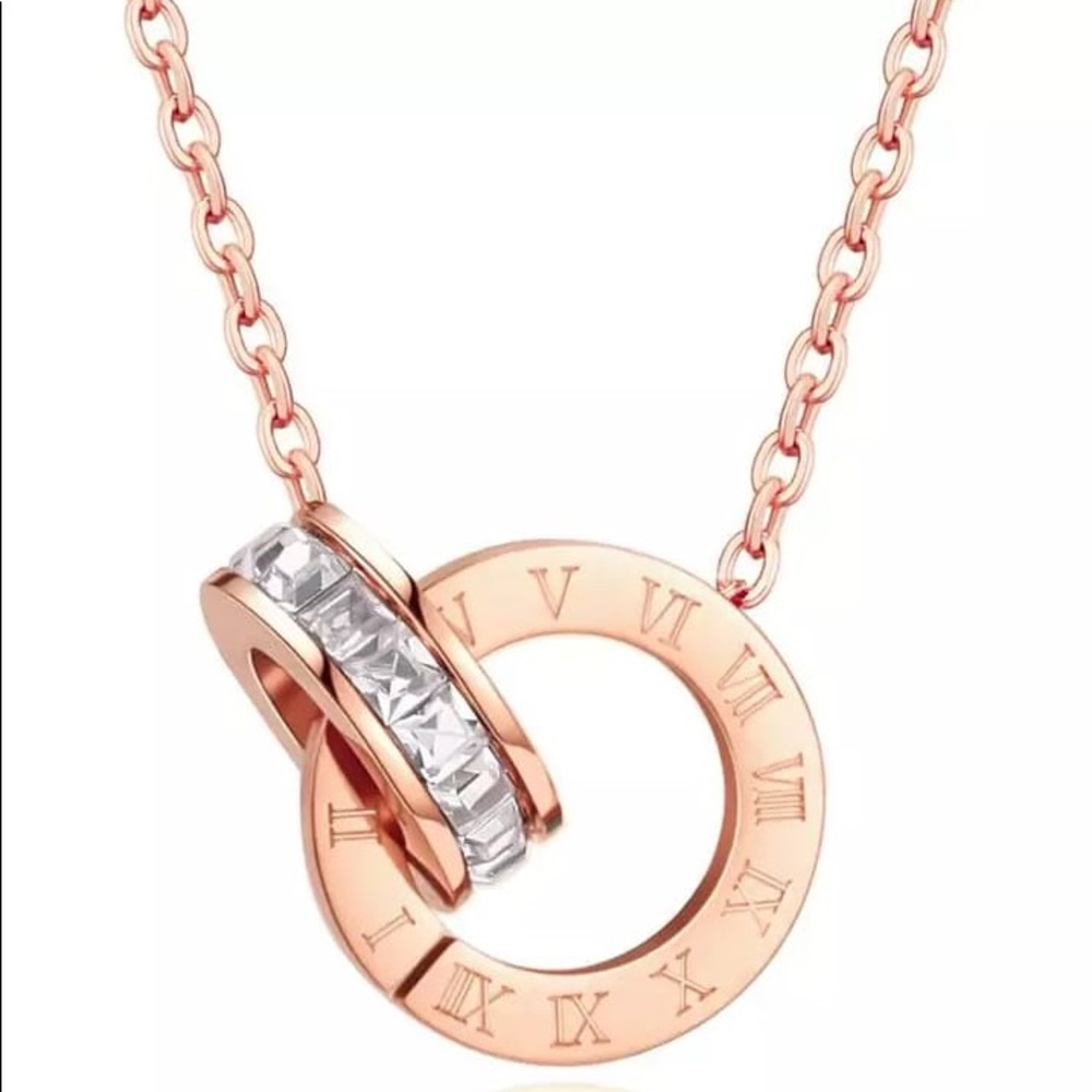 X&P Tiny Rose Gold Gold Silver Color Necklace For